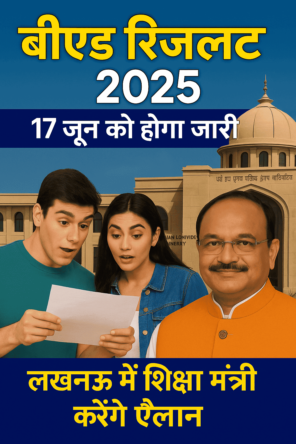 UP B.Ed Result 2025: 17 जून को जारी होगा रिजल्ट