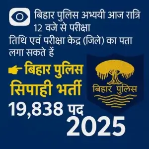 बिहार पुलिस सिपाही भर्ती 2025 का एडमिट कार्ड जारी