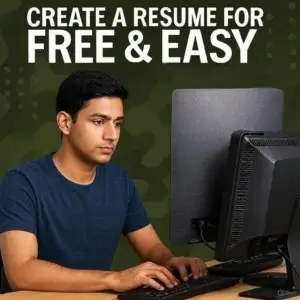 "Canva वेबसाइट पर ATS-Friendly Resume बनाते हुए इंटरफेस का दृश्य