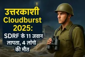 Uttarkashi Cloudburst 2025: SDRF के 11 जवान लापता, 4 लोगों की मौत